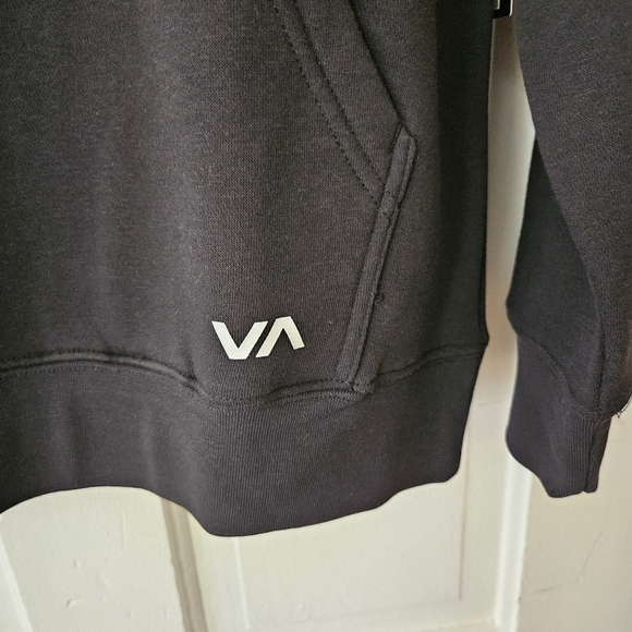 Big RVCA Men's Pullover Black Hoodie Size Large - Picture 4 of 8